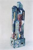 Ceramic Sculpture of City by Janet Bajorek