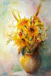painting of sunflowers by Linda Fullmer