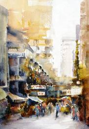Hong Kong Painting by Linda Fullmer