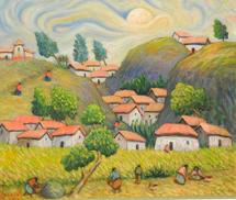 Peruvian oil painting
