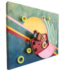 Large Abstract Painting in 3 dimensions