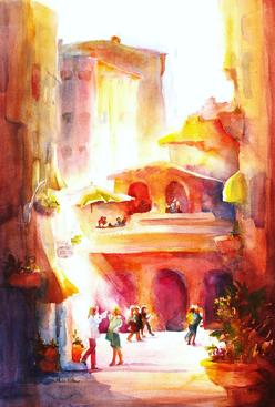 Italy in watercolor by Linda Fullmer