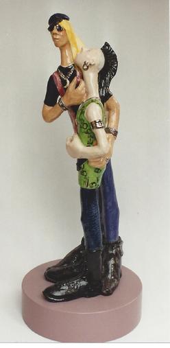 Punk art ceramic sculpture