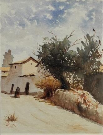 Peruvian watercolor painting