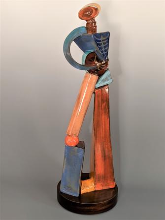 Cricket Man Abstract Ceramic Sculpture $375