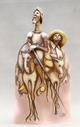 Don Quixote & Sancho Panza clay sculpture